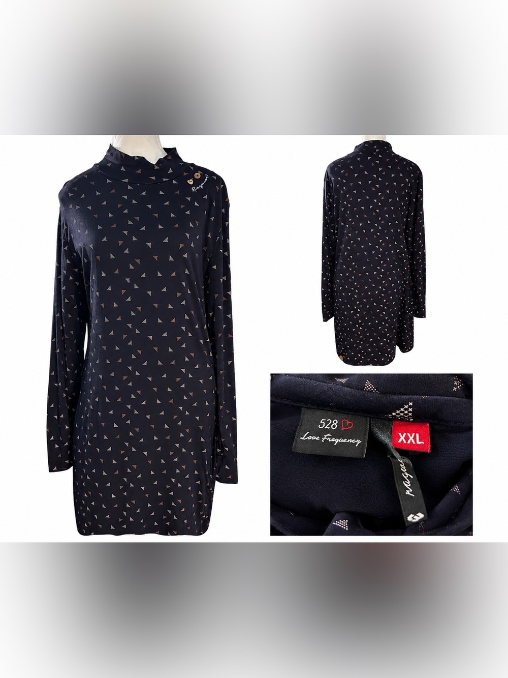 Ragwear Printed Tunic Dress with pockets - size XXL (but fits like an XL